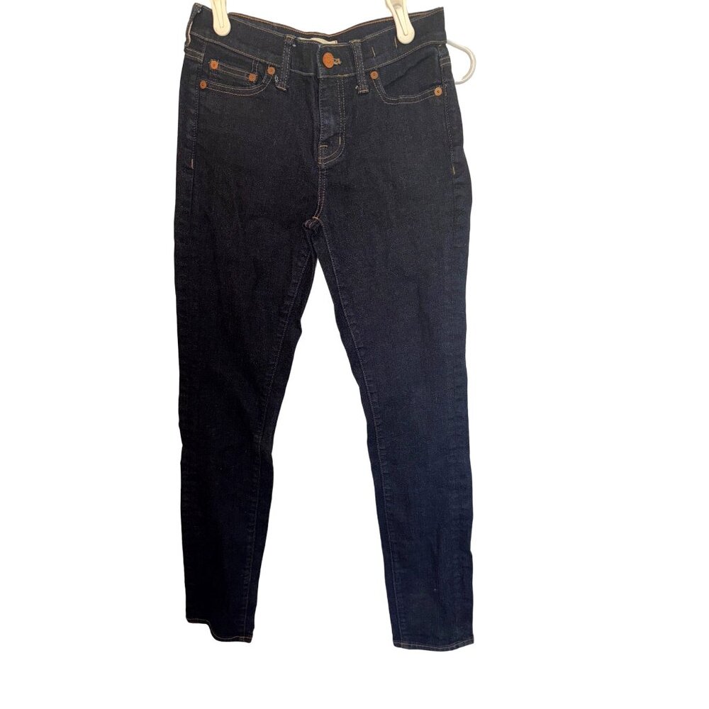 Madewell Alley Straight Dark Stretch Denim Jeans  25 Womens Slimming Pants